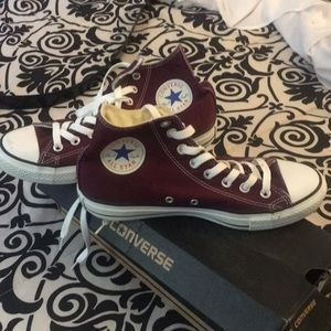 Burgundy Old school Converse. Worn 1 time